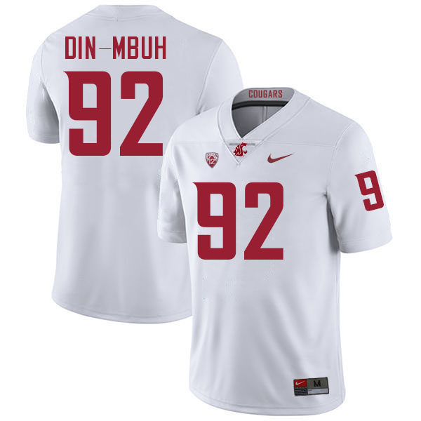 Ansel Din-Mbuh WSU Cougars Jersey.Washington State Cougars #92 Ansel Din-Mbuh Jersey Youth-White